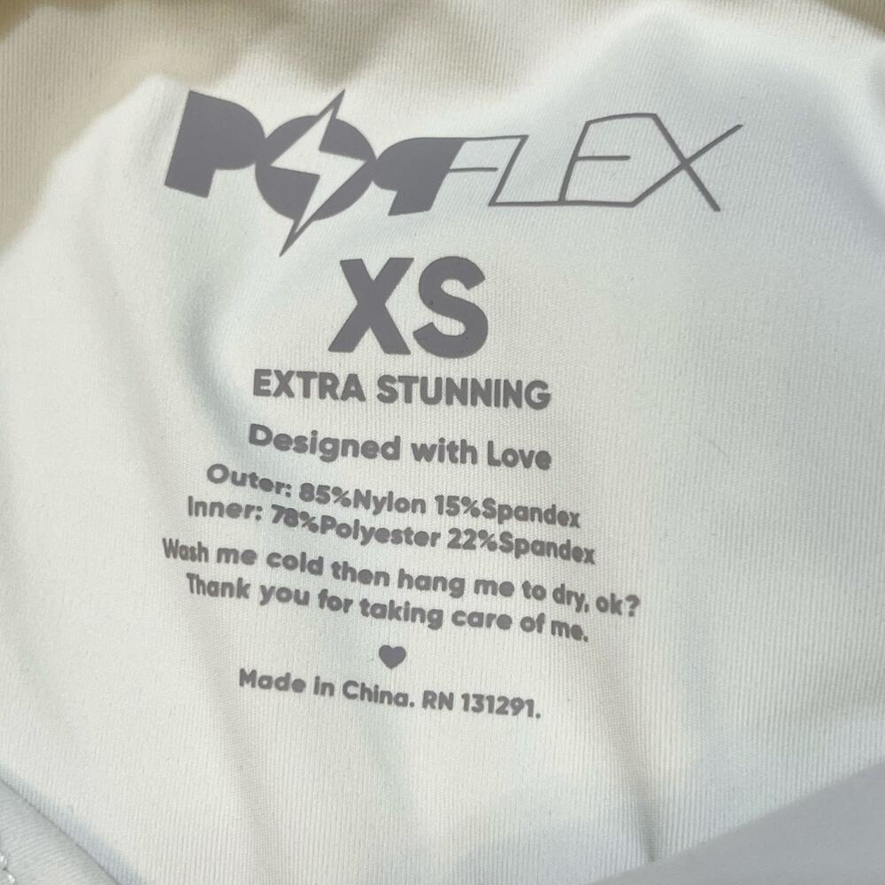 Popflex Tie-Breaker Superdress Active Exercise Tennis Skirt Pockets White XS - Picture 5 of 5